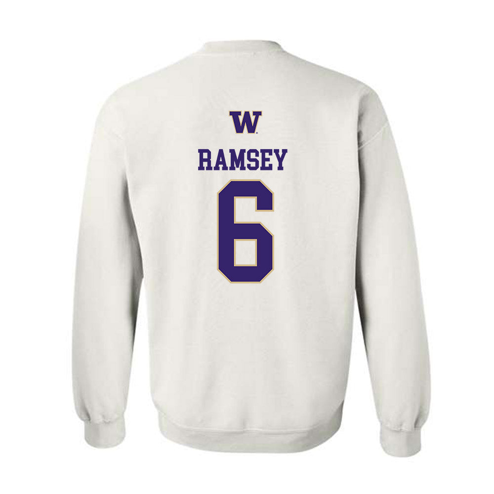 Washington - NCAA Men's Soccer : Zach Ramsey - Sports Shersey Crewneck Sweatshirt-1