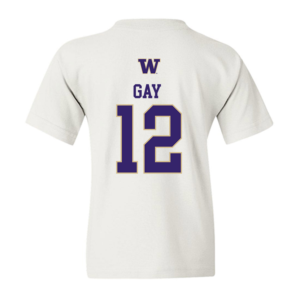 Washington - NCAA Men's Soccer : Carter Gay - Sports Shersey Youth T-Shirt-1