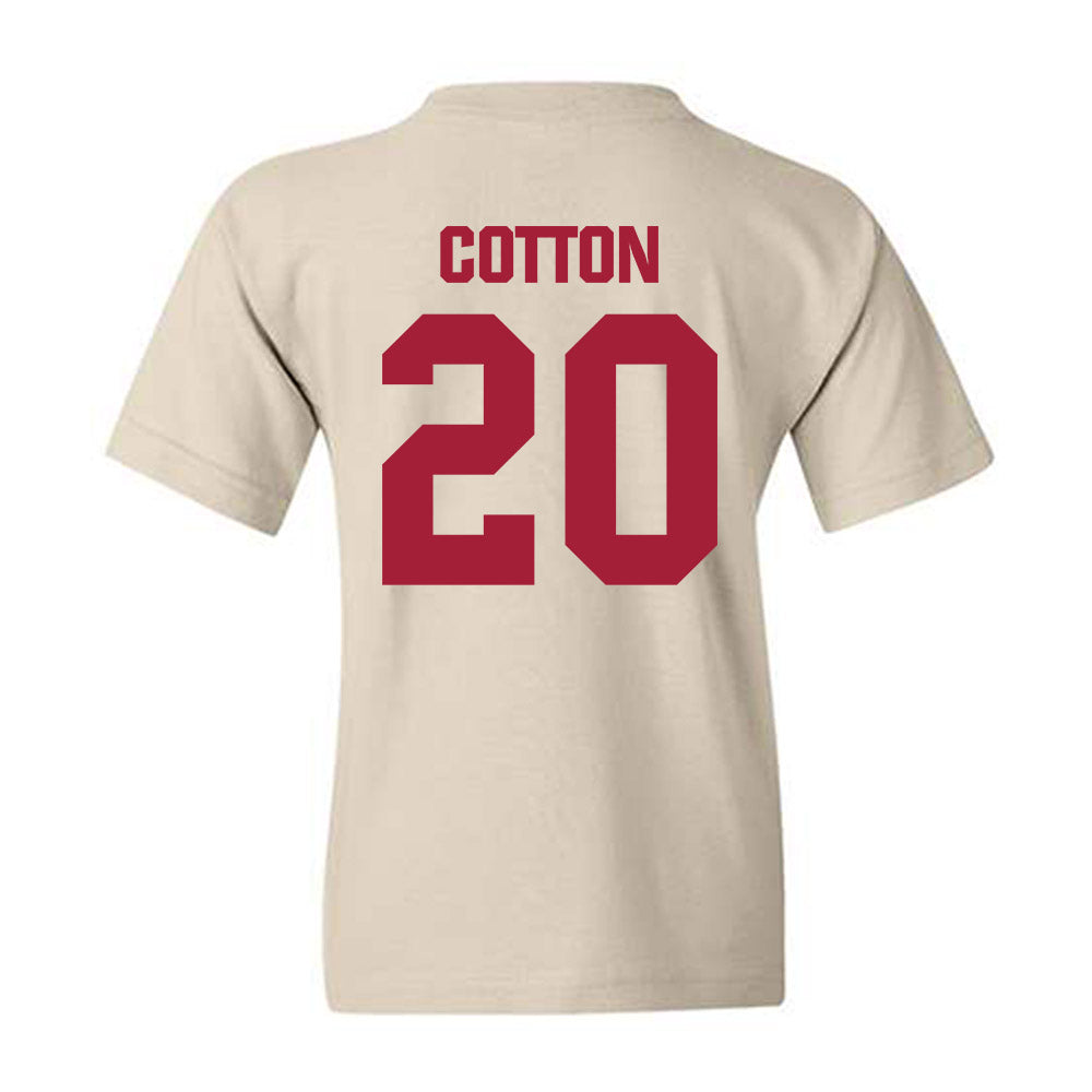 Indiana - NCAA Baseball : Logan Cotton - Youth T-Shirt-1