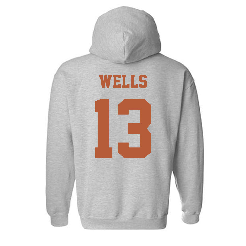 Texas - NCAA Softball : Hannah Wells - NCAA® Replica Shersey Hooded Sweatshirt-1