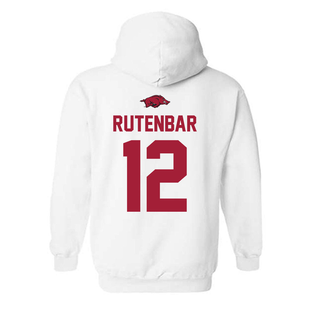 Arkansas - NCAA Baseball : Carter Rutenbar - NCAA® Replica Shersey Hooded Sweatshirt-1
