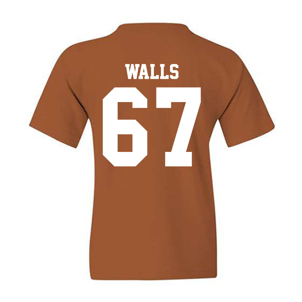 Texas - NCAA Baseball : Brody Walls - NCAA® Replica Shersey Youth T-Shirt-1