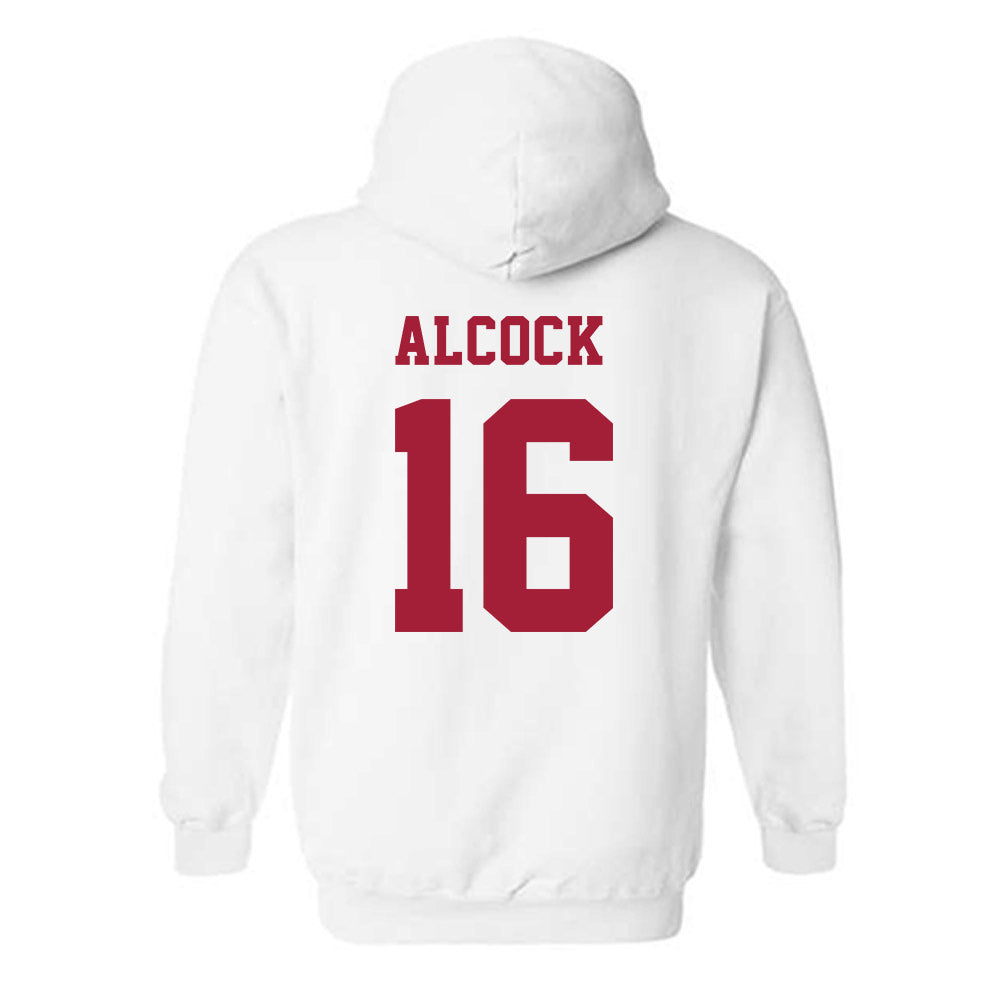 Alabama - NCAA Baseball : Bobby Alcock - NCAA® Replica Shersey Hooded Sweatshirt-1