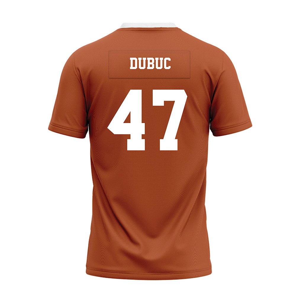 Texas - NCAA Football : Trey Dubuc - Orange Premium Football Jersey-1