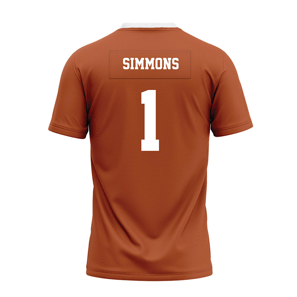 Texas - NCAA Football : Colin Simmons - Orange Premium Football Jersey-1