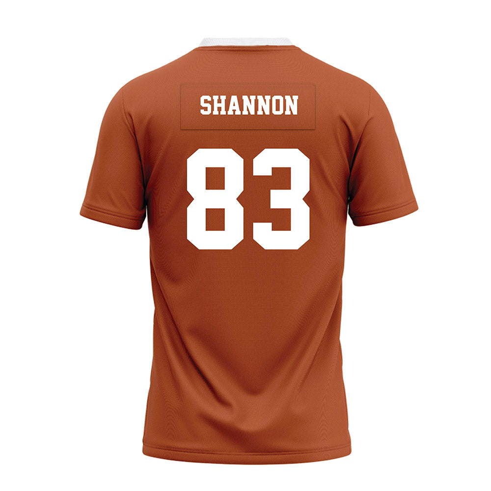 Texas - NCAA Football : Spencer Shannon - Orange Premium Football Jersey-1