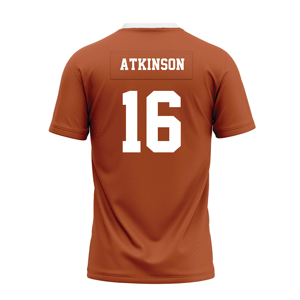 Texas - NCAA Football : Tyler Atkinson - Orange Premium Football Jersey-1