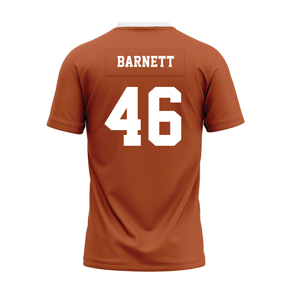 Texas - NCAA Football : Spencer Barnett - Orange Premium Football Jersey-1