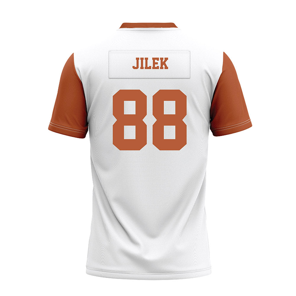 Texas - NCAA Football : Charlie Jilek - White Premium Football Jersey-1