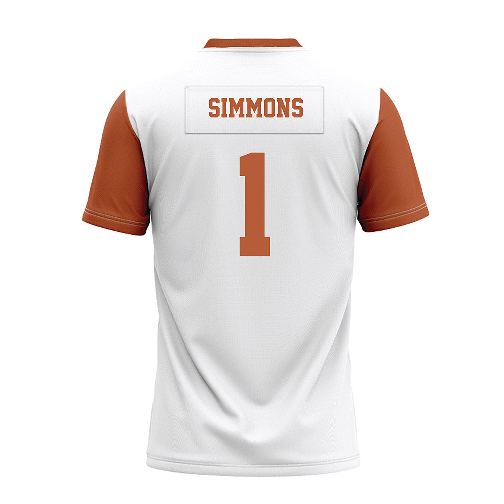 Texas - NCAA Football : Colin Simmons - White Premium Football Jersey-1