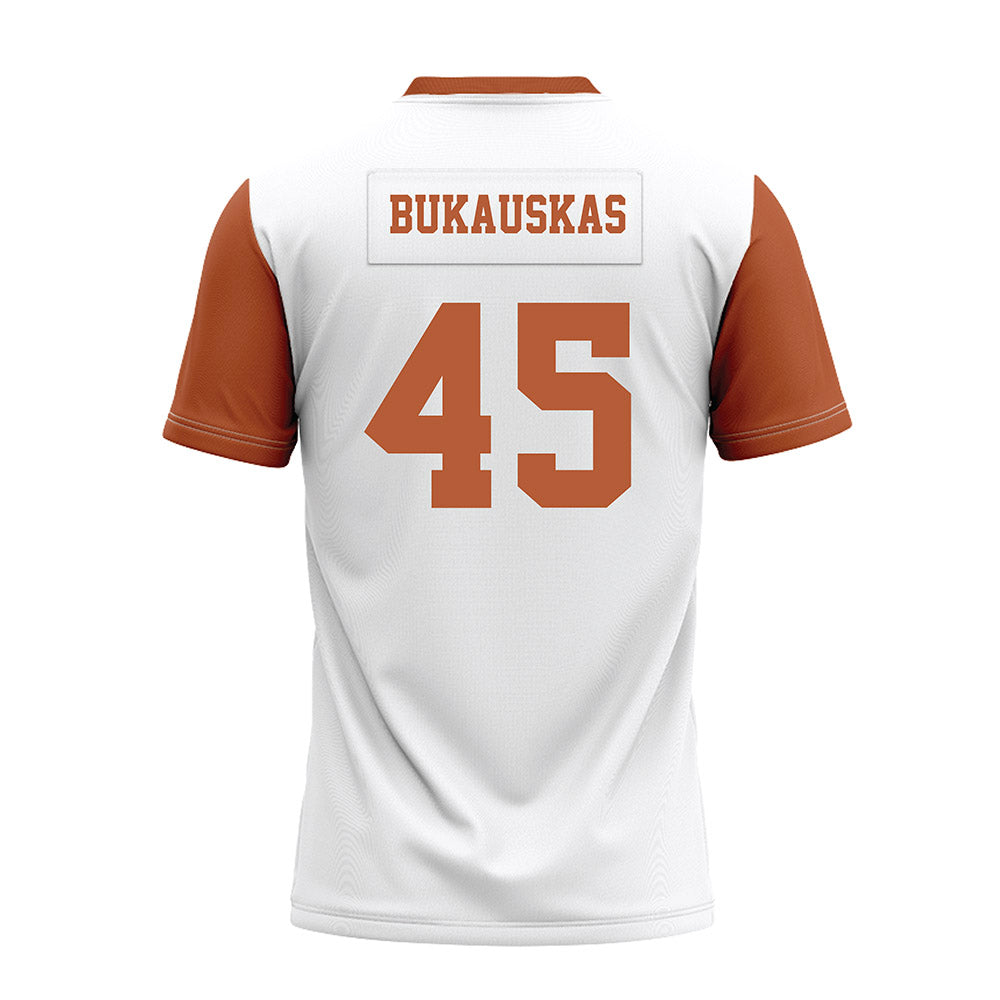 Texas - NCAA Football : Mikey Bukauskas - White Premium Football Jersey-1