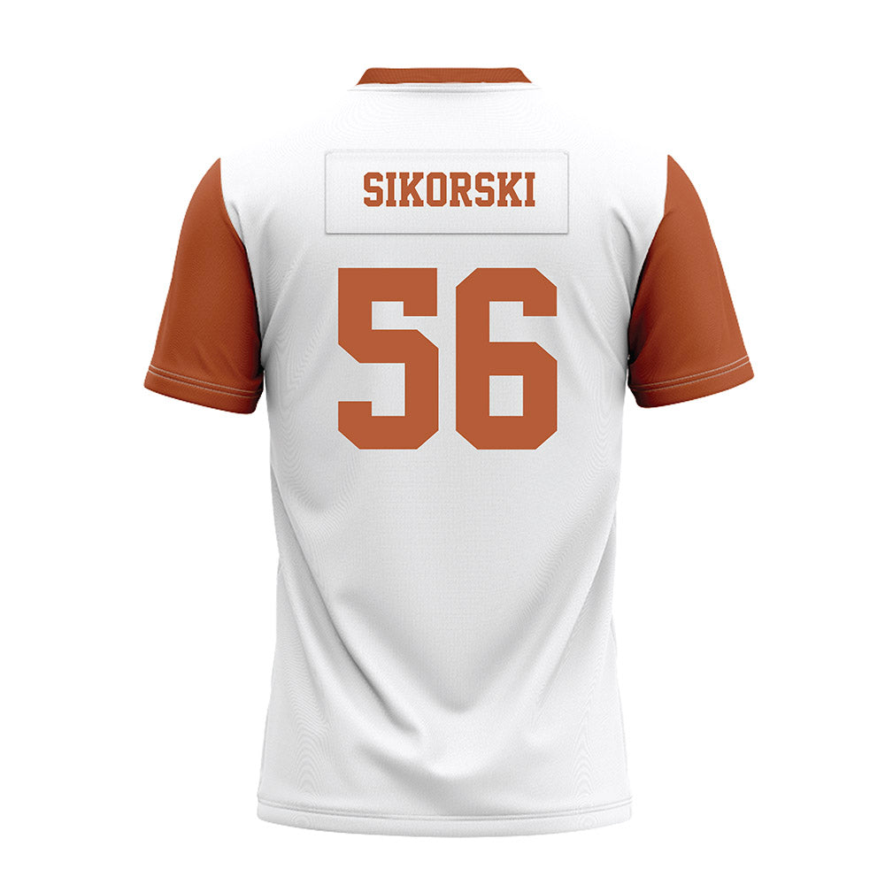 Texas - NCAA Football : Dylan Sikorski - White Premium Football Jersey-1