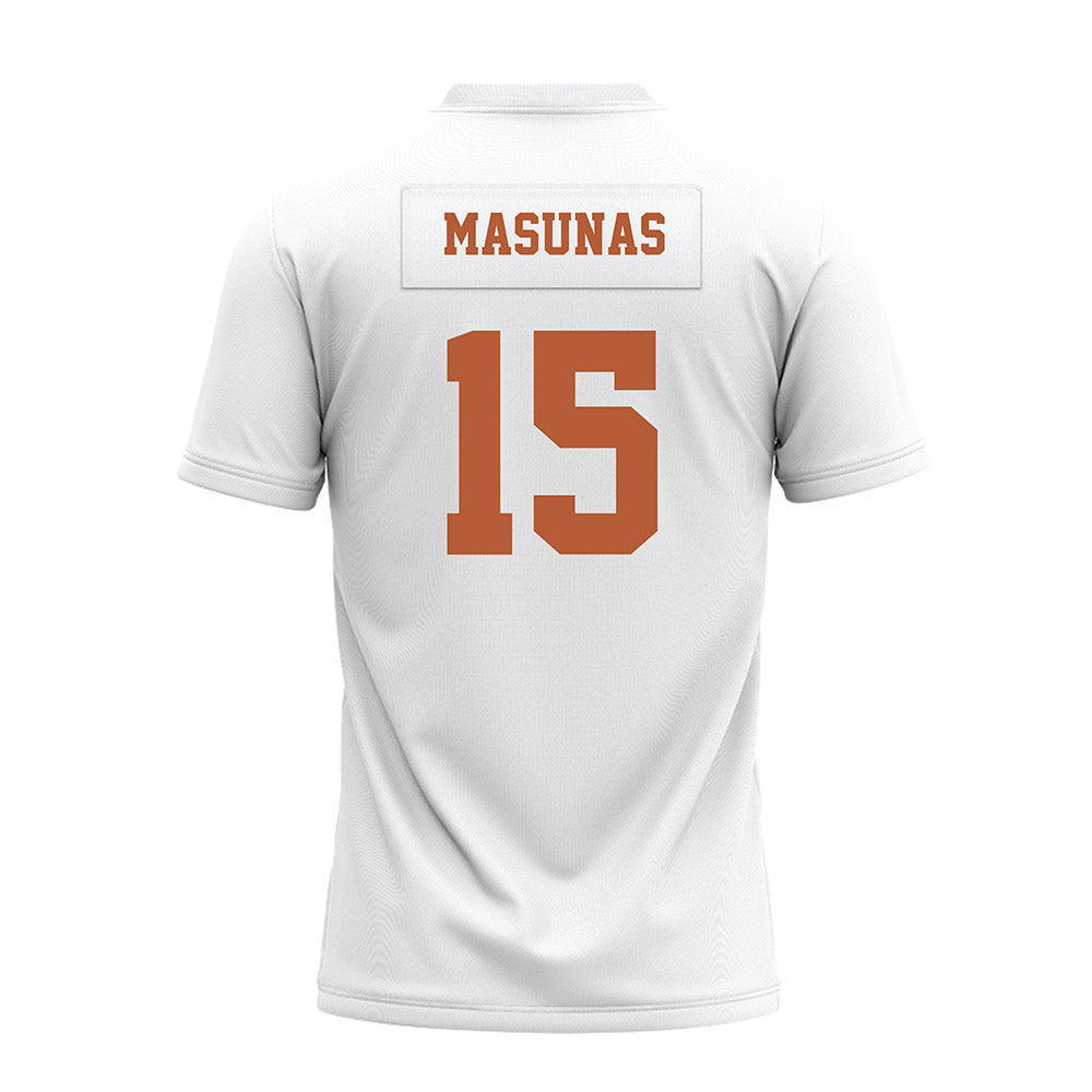 Texas - NCAA Football : Michael Masunas - White Premium Football Jersey-1