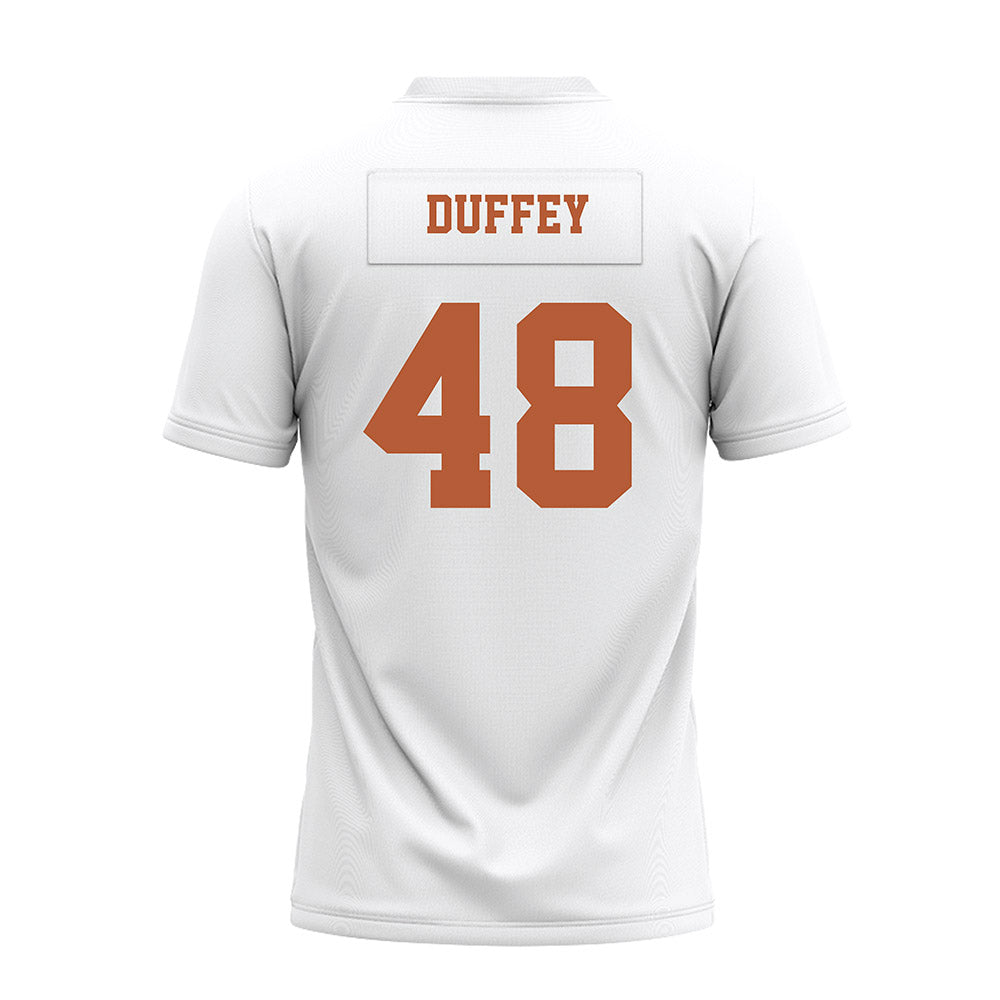 Texas - NCAA Football : Jackson Duffey - White Premium Football Jersey-1