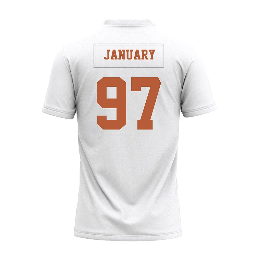 Texas - NCAA Football : Alex January - White Premium Football Jersey-1