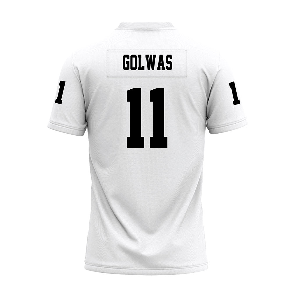 Texas Tech - NCAA Football : Brock Golwas - White Premium Football Jersey-1