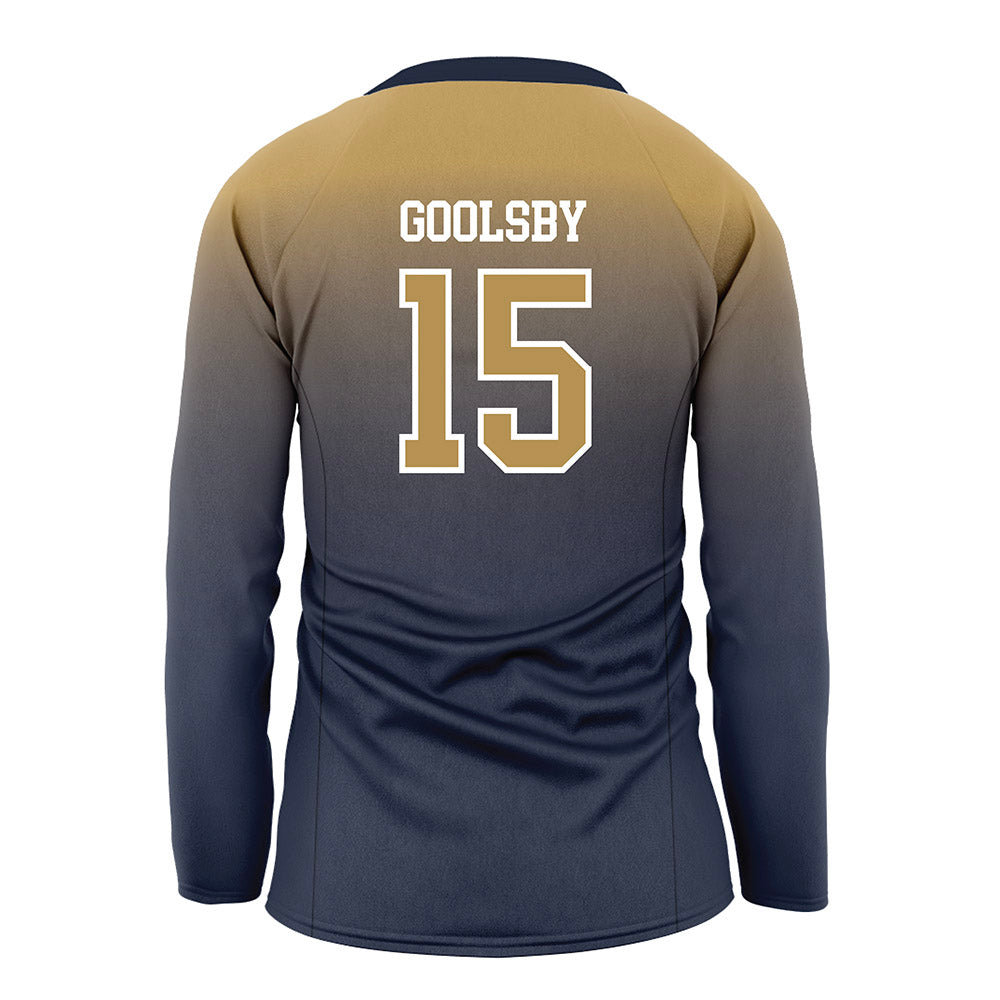 Georgia Tech - NCAA Women's Volleyball : Ashlyn Goolsby - Navy Volleyball Jersey-1