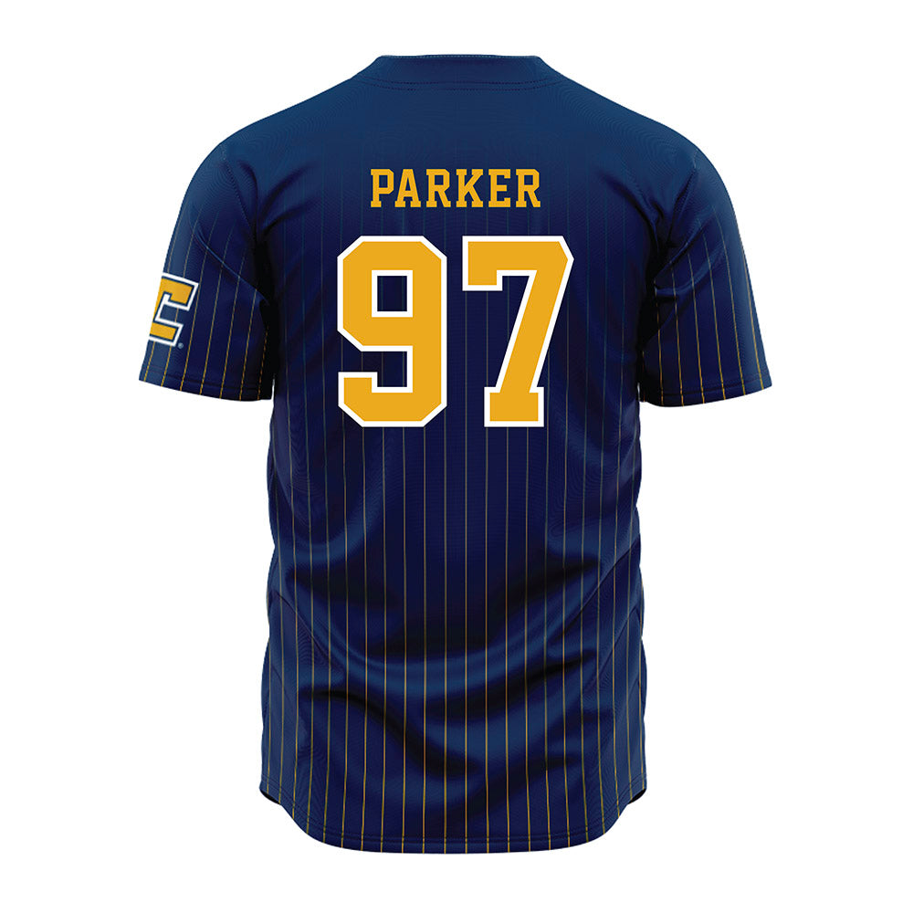 UTC - NCAA Football : Xavier Parker - Blue Jersey-1