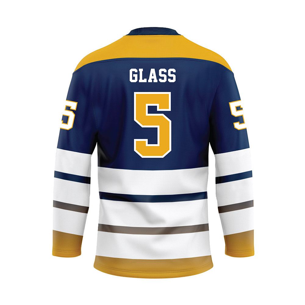 UTC - NCAA Women's Volleyball : Jordin Glass - Blue Hockey Jersey-1