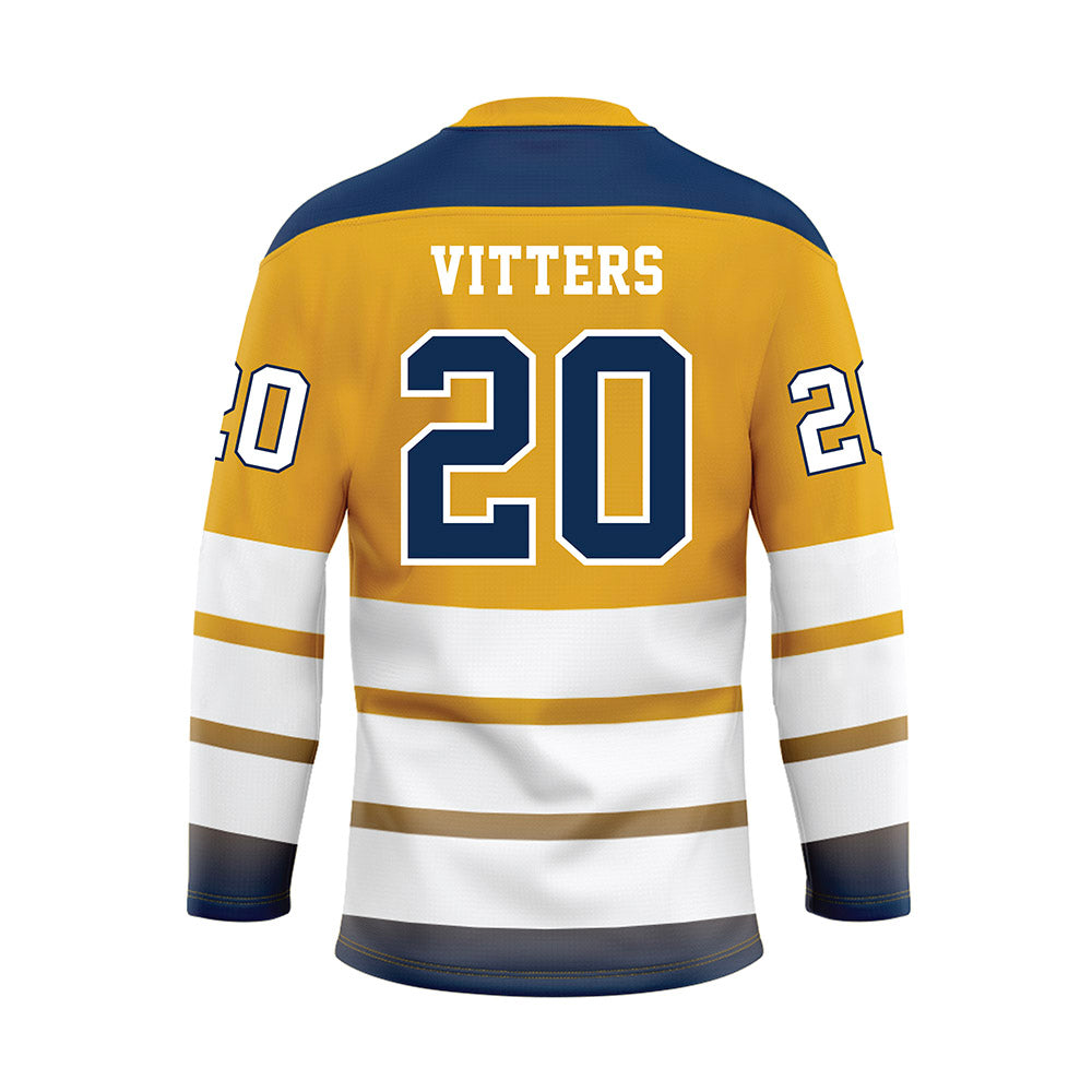 UTC - NCAA Men's Basketball : Liam Vitters - Gold Hockey Jersey-1