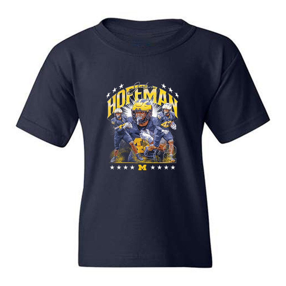Michigan - NCAA Football : Jalen Hoffman - Collage Youth T-Shirt-0