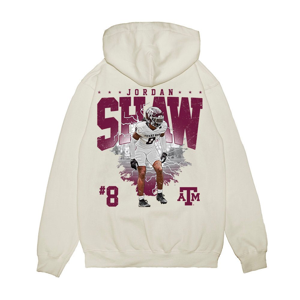 Texas A&M - NCAA Football : Jordan Shaw - Collage Premium Hooded Sweatshirt-1