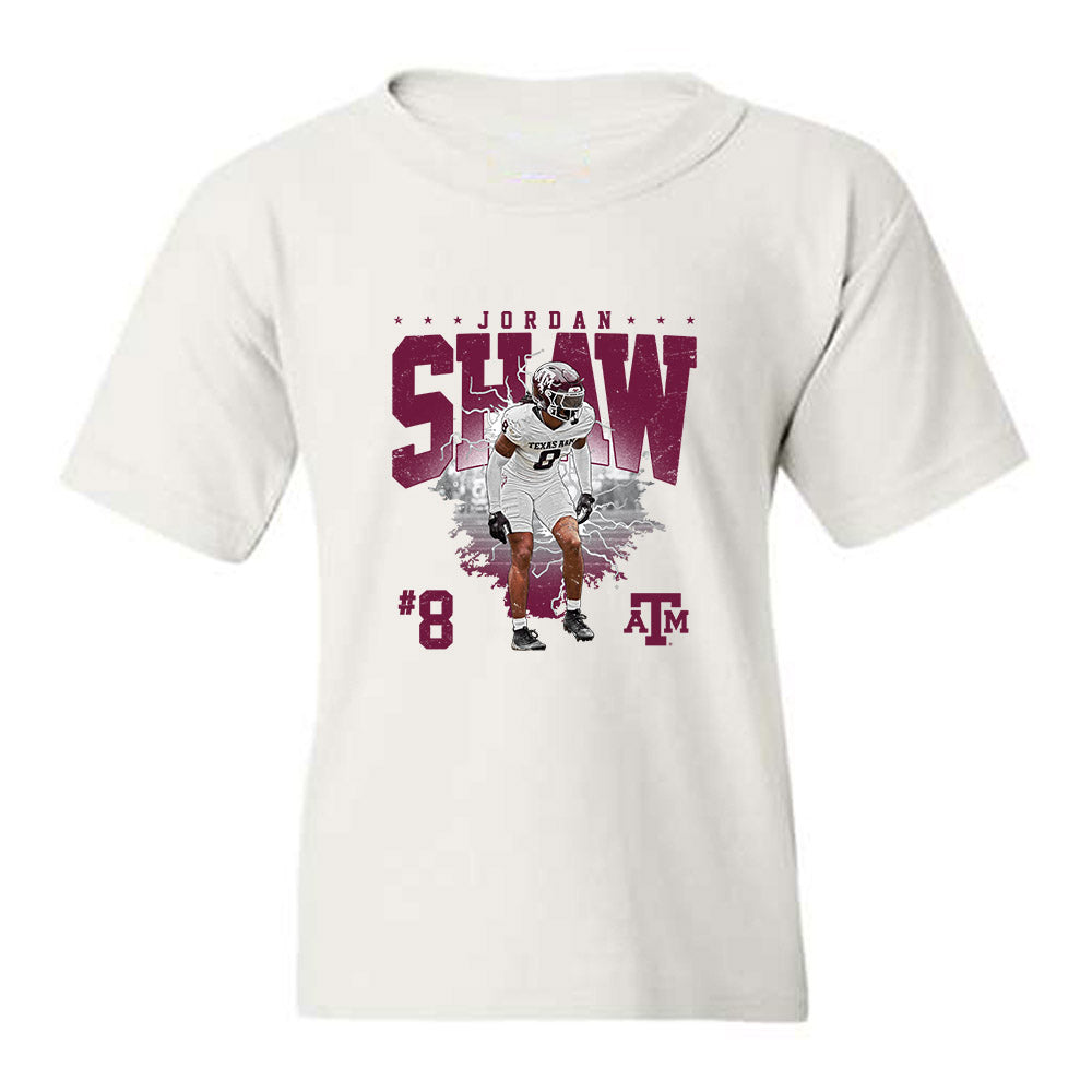Texas A&M - NCAA Football : Jordan Shaw - Collage Youth T-Shirt-0