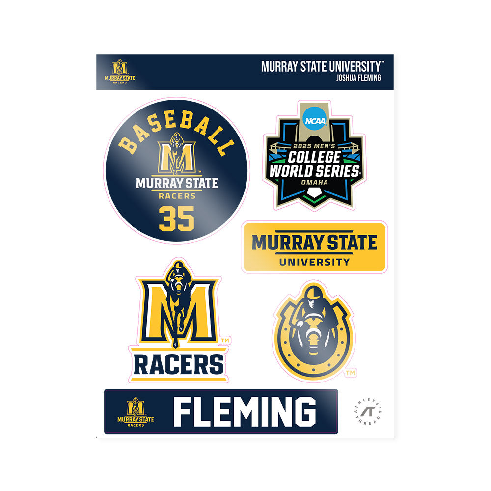 Murray State - NCAA Baseball : Joshua Fleming - World Series Sticker Sheet-0