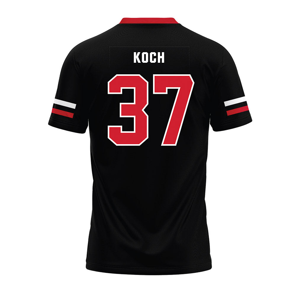 Nebraska - NCAA Football : Kamdyn Koch - Black Premium Football Jersey-1