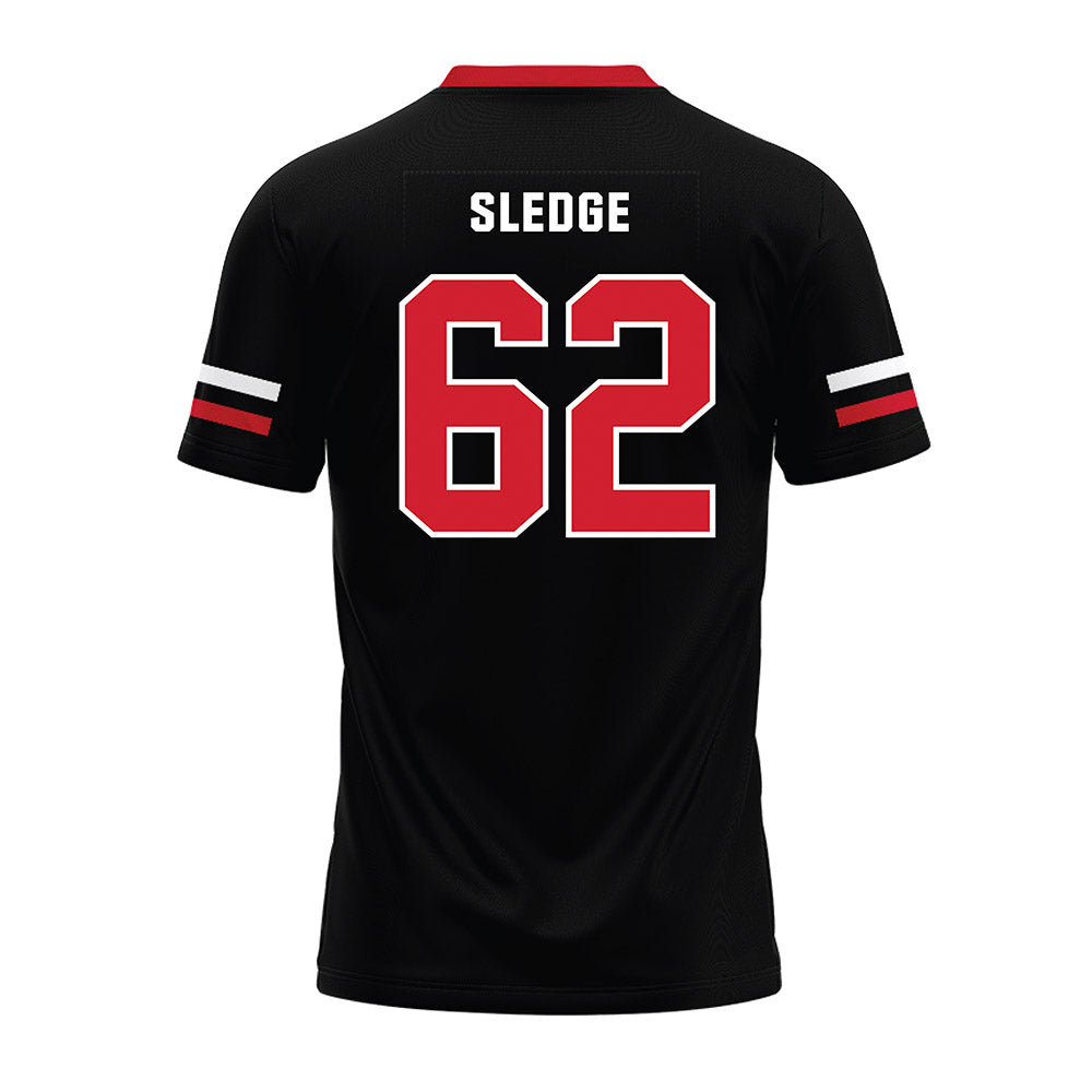 Nebraska - NCAA Football : Sam Sledge - Black Premium Football Jersey-1