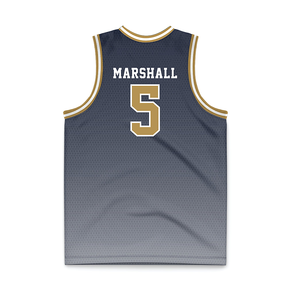 Georgia Tech - NCAA Men's Basketball : Peyton Marshall - Navy Basketball Jersey-1