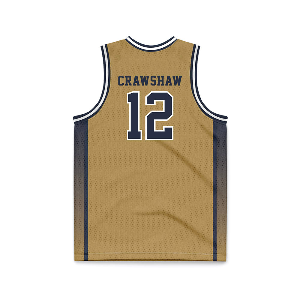 Georgia Tech - NCAA Women's Basketball : Jada Crawshaw - Gold Basketball Jersey-1