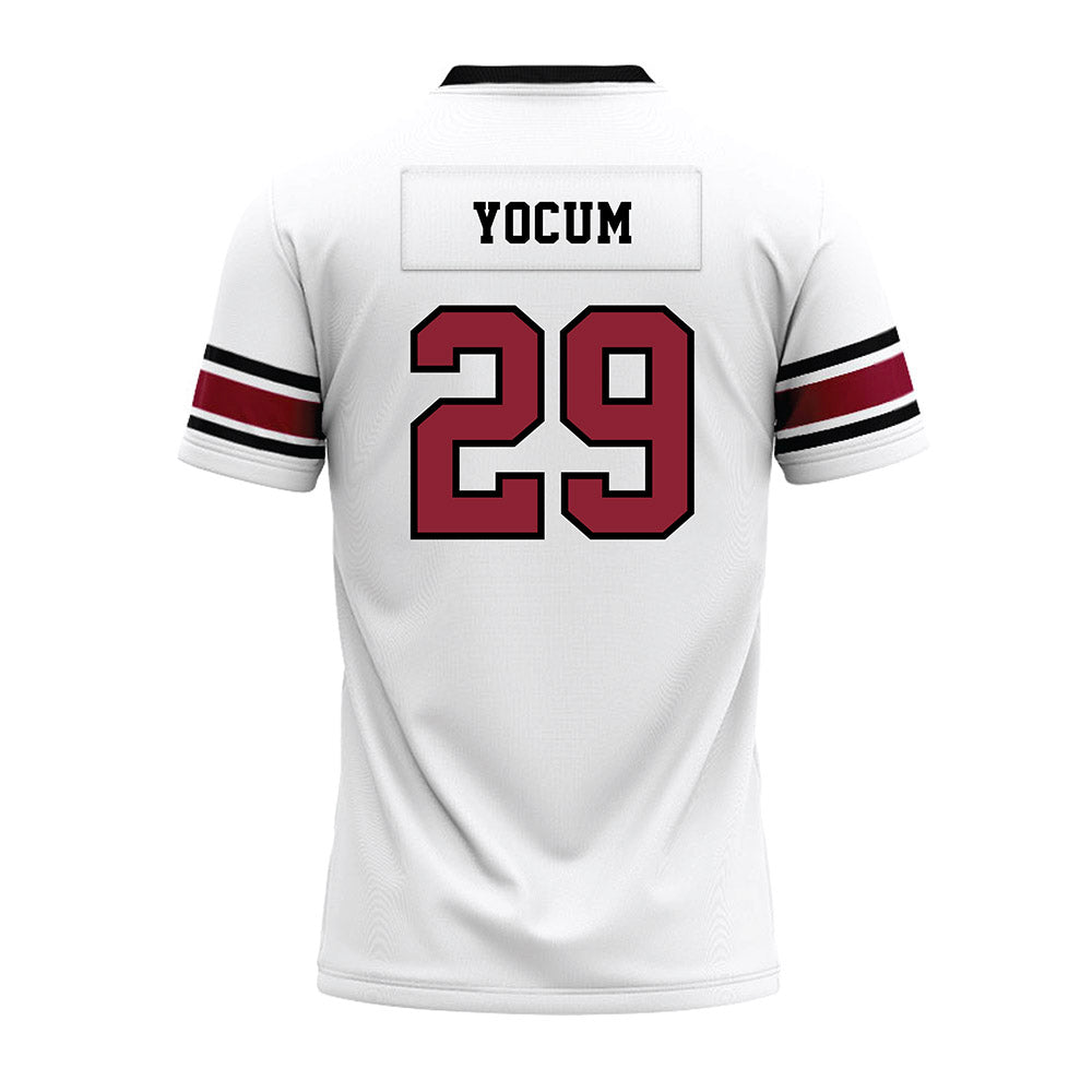 South Carolina - NCAA Football : Gunnar Yocum - White Premium Football Jersey-1