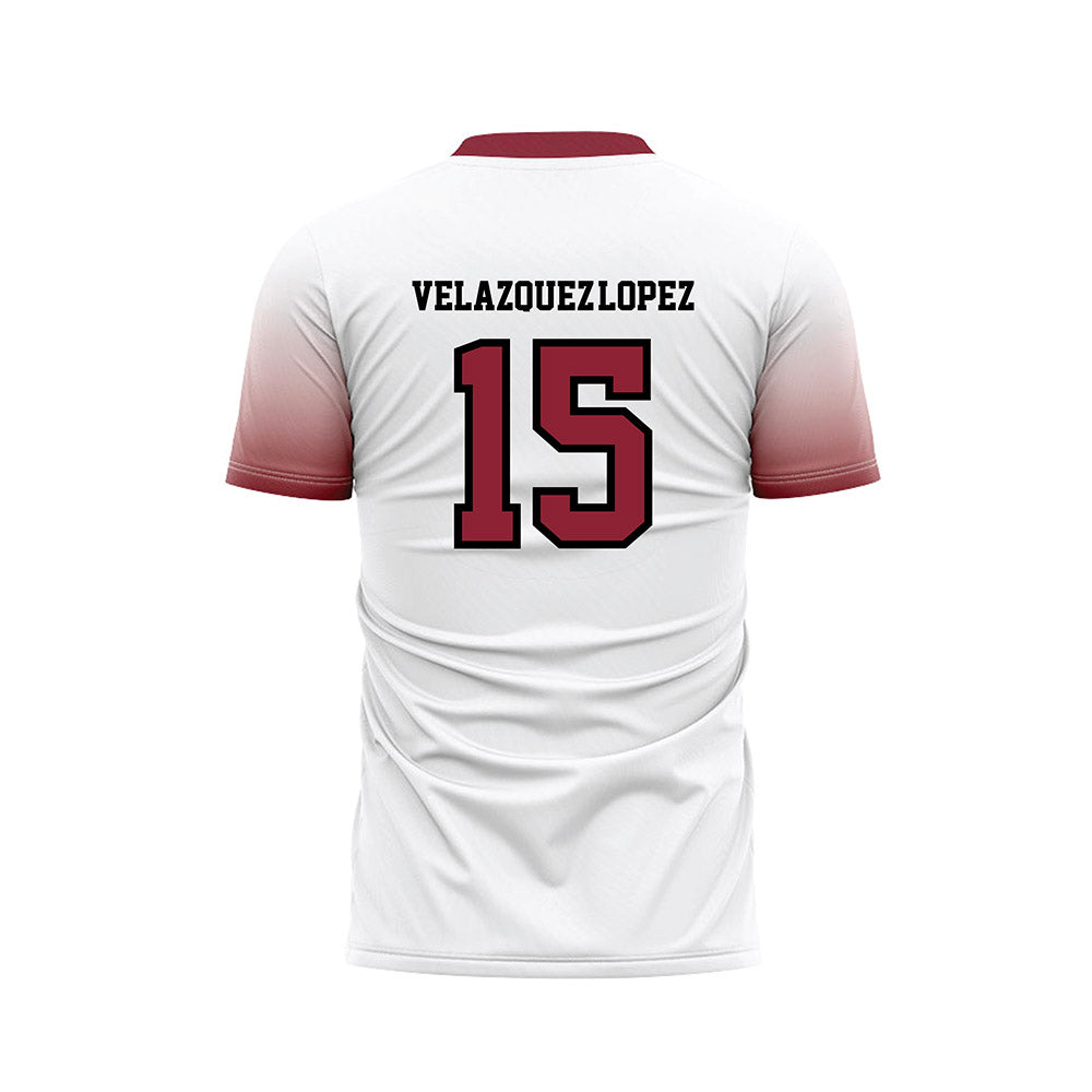 South Carolina - NCAA Men's Soccer : Alejandro Velazquez-Lopez - White Soccer Jersey-1
