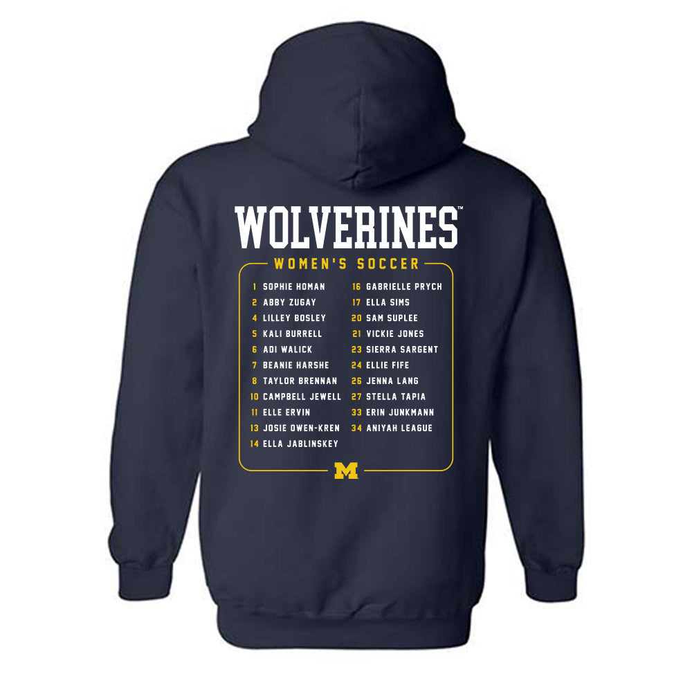 Michigan - NCAA Women's Soccer : - Roster Hooded Sweatshirt-1