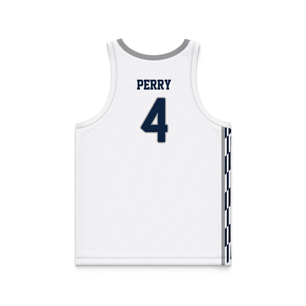 UNF - NCAA Men's Basketball : Christopher Perry - White Basketball Jersey-1