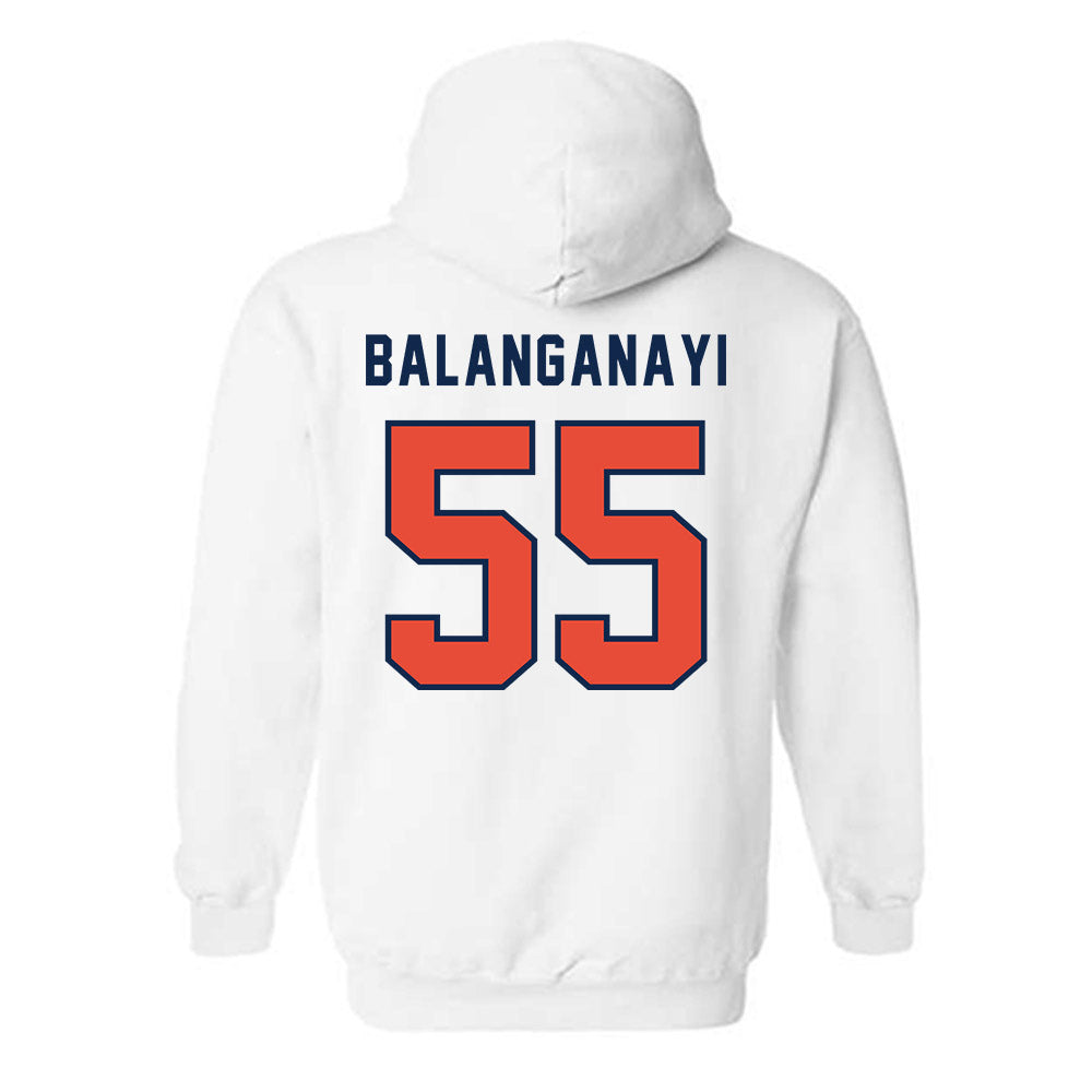 Illinois - NCAA Football : Tony Balanganayi - Classsic Shersey Hooded Sweatshirt-1
