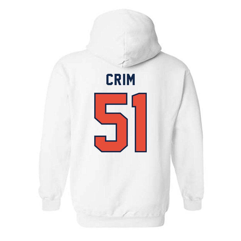 Illinois - NCAA Football : Parker Crim - Classsic Shersey Hooded Sweatshirt-1