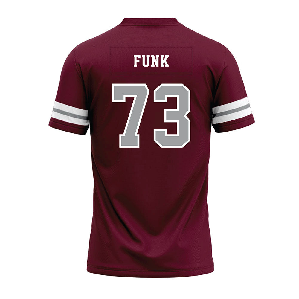 Texas A&M - NCAA Football : Ashton Funk - Maroon Premium Football Jersey-1