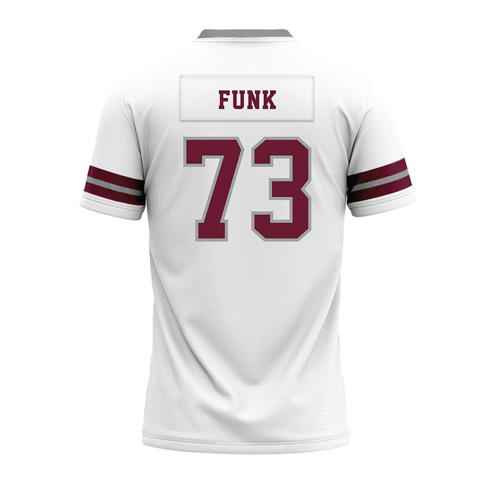 Texas A&M - NCAA Football : Ashton Funk - White Premium Football Jersey-1
