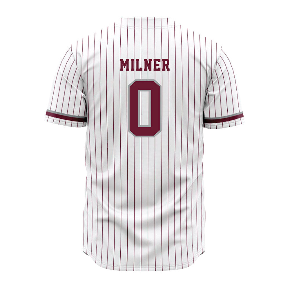 Texas A&M - NCAA Baseball : Drew Milner - White Jersey-1