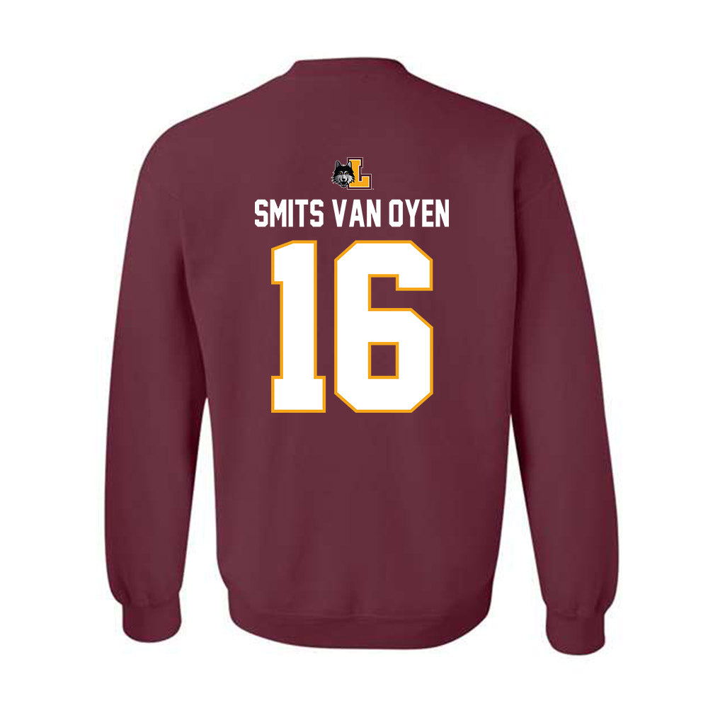 Loyola - NCAA Men's Volleyball : Alexander Smits Van Oyen - Replica Shersey Crewneck Sweatshirt-1