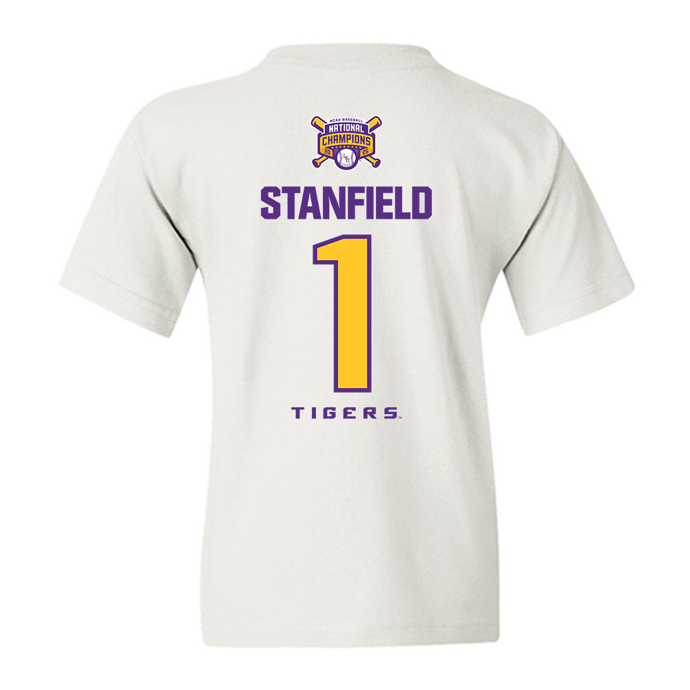 LSU - NCAA Baseball : Chris Stanfield - National Championship Shersey Youth T-Shirt-1