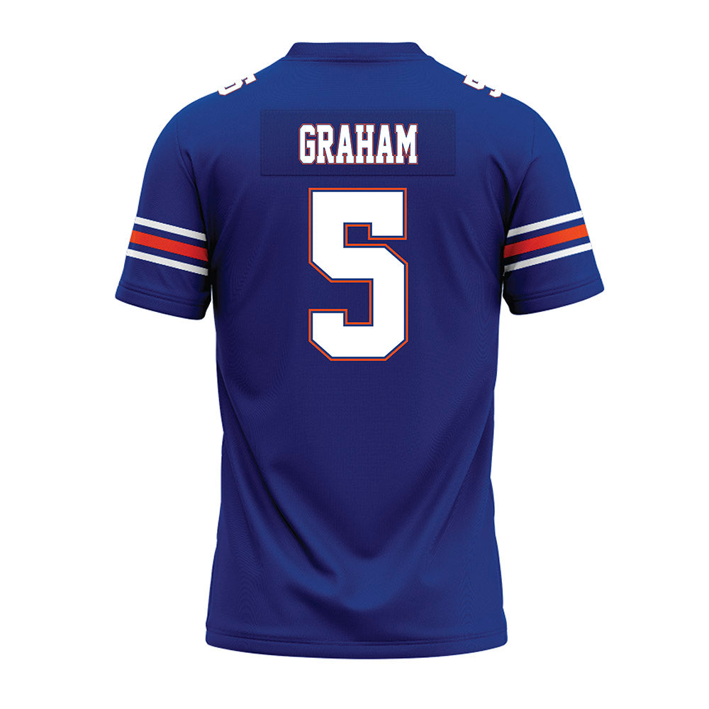 Florida - NCAA Football : Myles Graham - Blue Premium Football Jersey-1