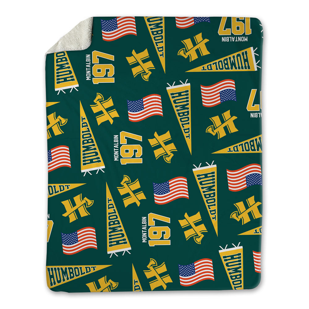 Humboldt State - NCAA Wrestling : Micaiah Montalbin - USA Blanket-0