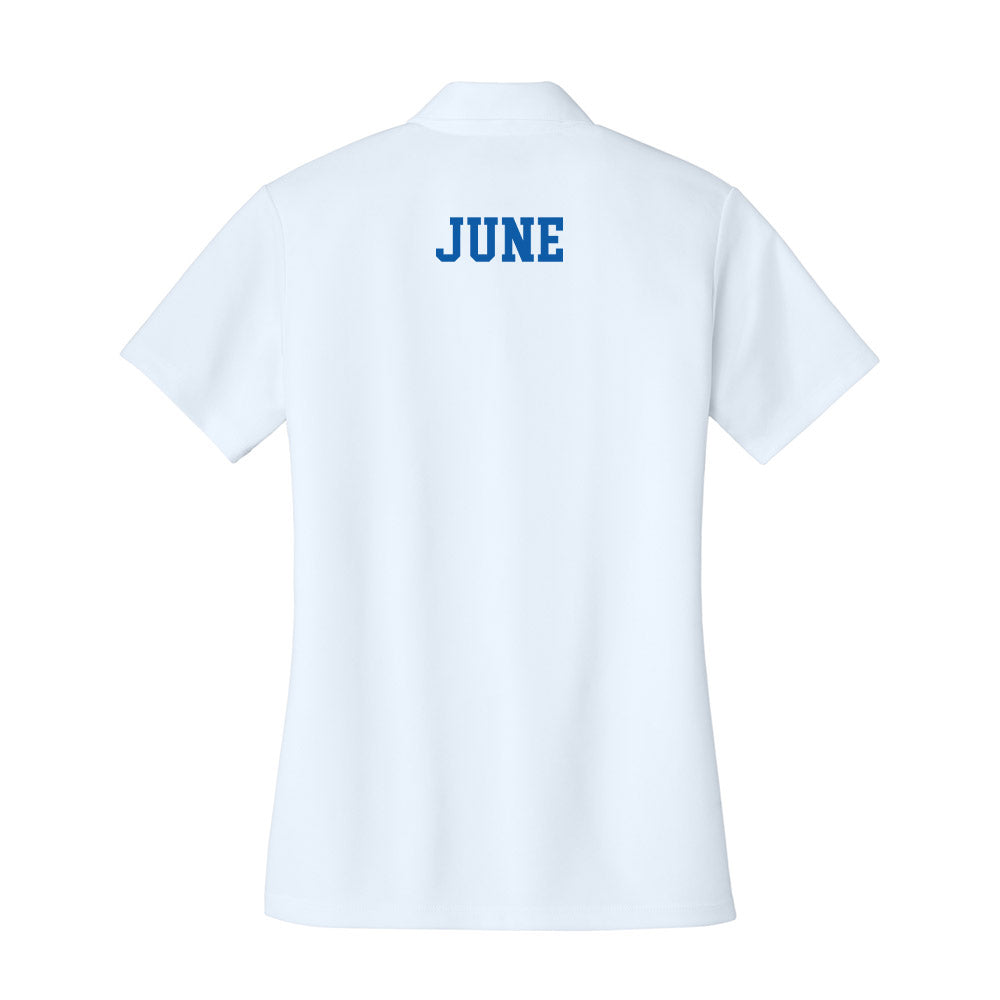 UNC Asheville - NCAA Men's Track & Field : Braelin June - Women's Activewear Polo Shirt-1