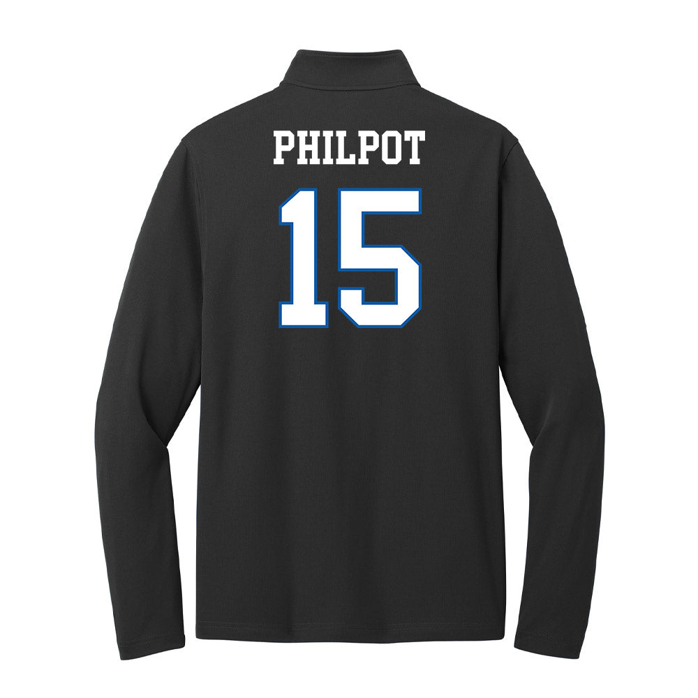 UNC Asheville - NCAA Women's Volleyball : Olivia Philpot - Lightweight Quarter Zip Jacket-1
