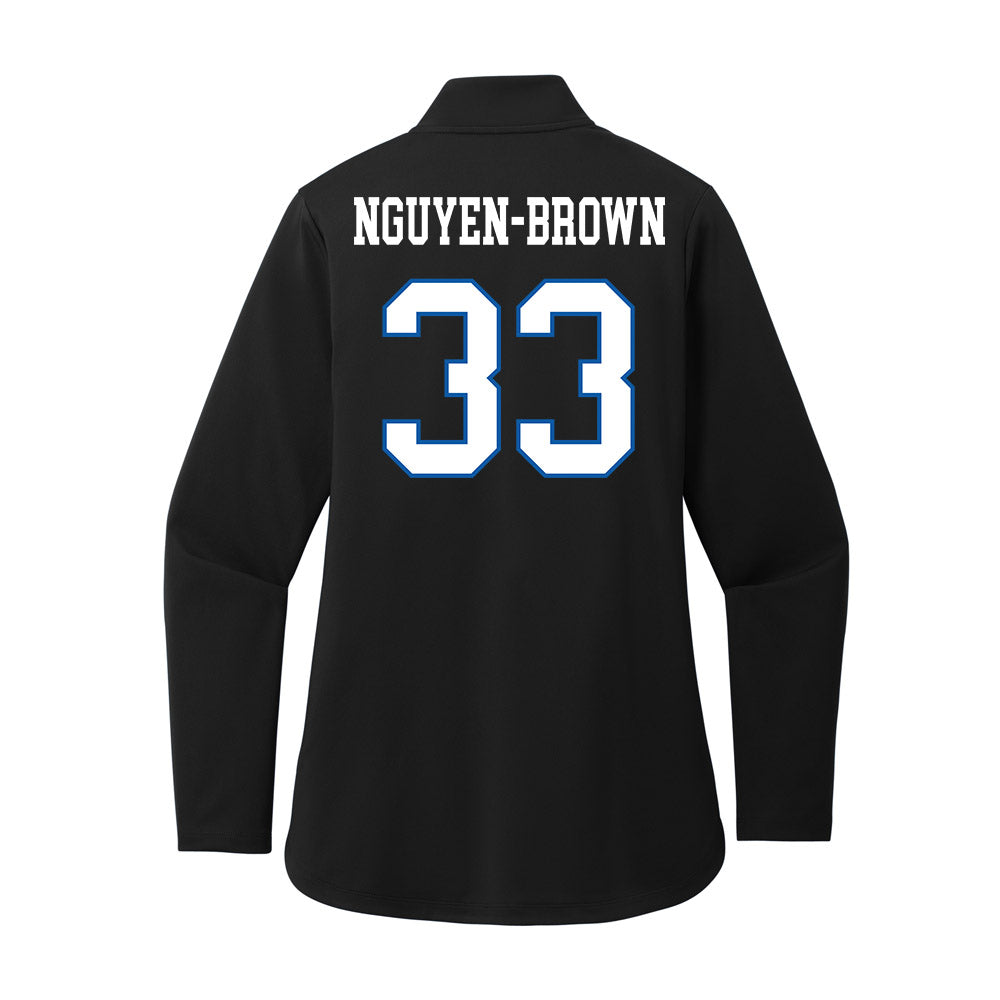 UNC Asheville - NCAA Baseball : Daylinh Nguyen-Brown - Women's Premium Quarter Zip Jacket-1
