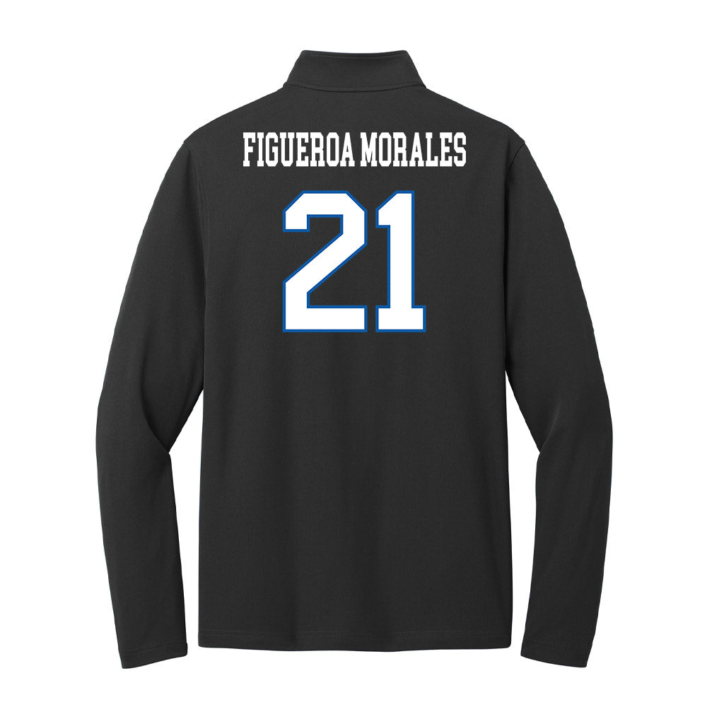 UNC Asheville - NCAA Men's Soccer : Emilio Figueroa Morales - Lightweight Quarter Zip Jacket-1