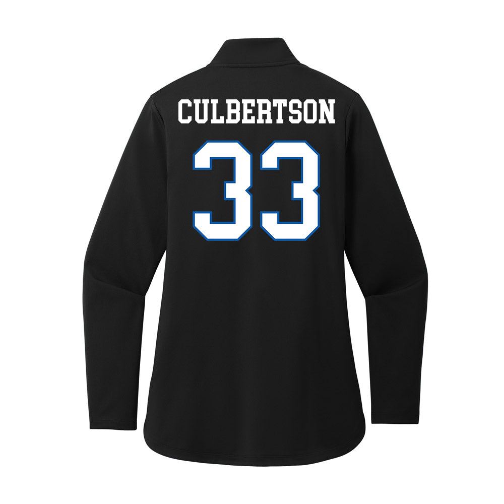 UNC Asheville - NCAA Men's Soccer : Dylan Culbertson - Women's Premium Quarter Zip Jacket-1